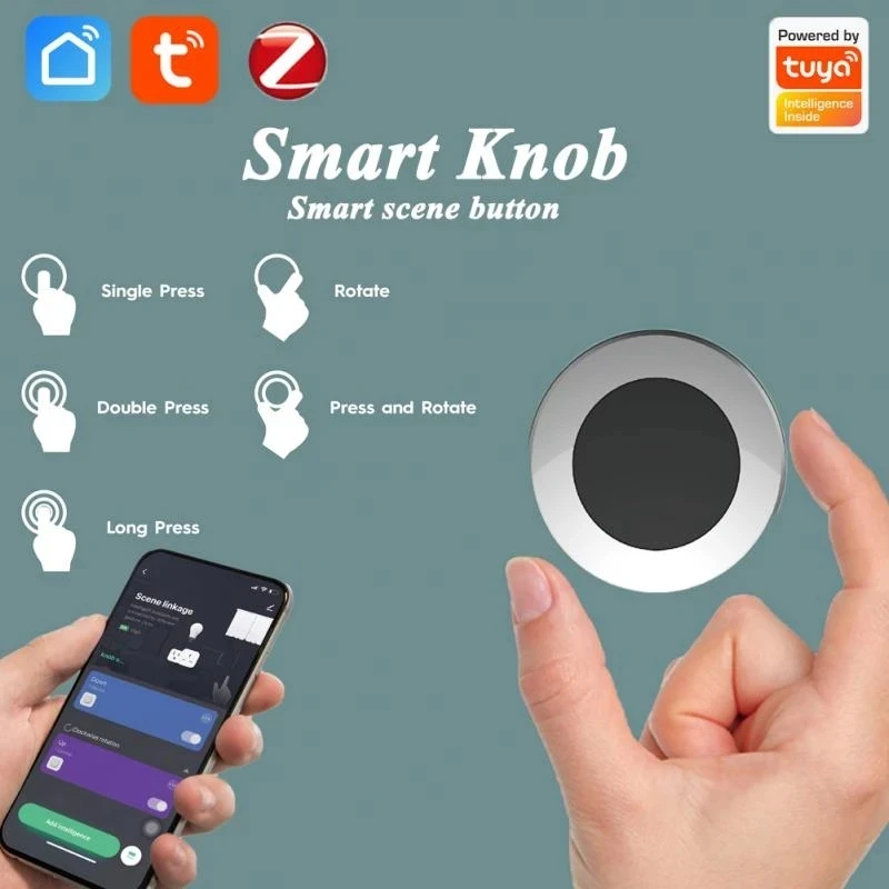 Tuya button or Key Zigbee knob situational smart switch Smart home casual paste wireless remote dimmer switch