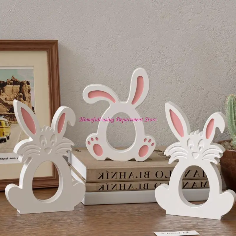  Easters Bunnies Silicone Mould Easters Rabbit Plasters Mould Ornament Resin Mold