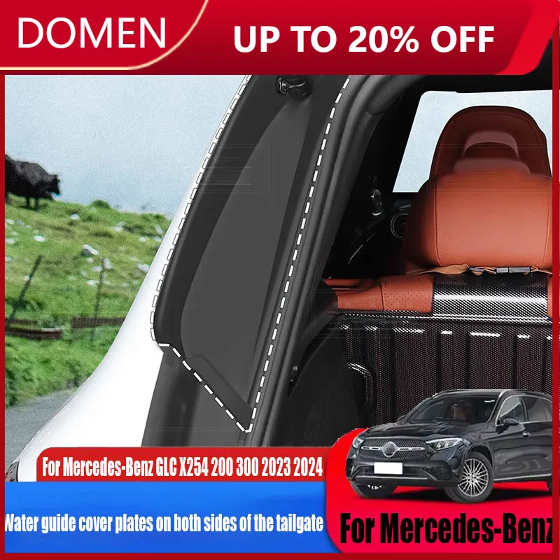 

ABS задняя дверь, двухсторонняя направляющая для воды, накладка, аксессуары для модификации автомобиля, прочный для Mercedes-Benz GLC X254 200 300 2023 2024