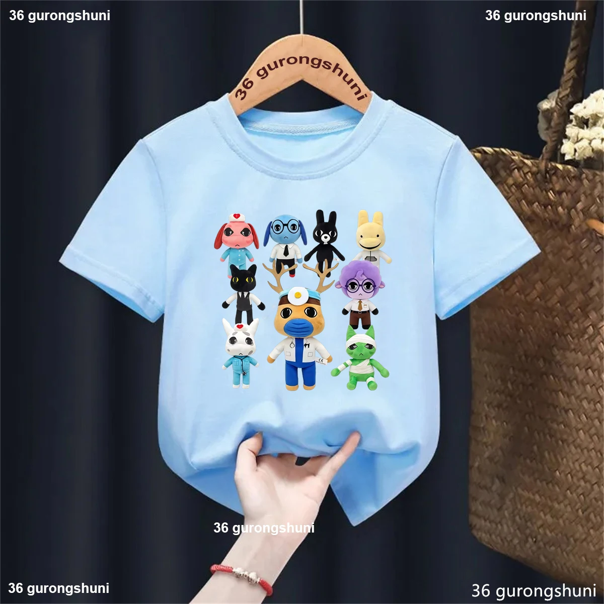 Horror-Spiel Tierklinik Bedrucktes T-Shirt Mädchen/Jungen Lustige Kinderkleidung Weiß/Schwarz/Rosa/Blau/Rot/Grau/Gelb T-Shirt – Detail 5