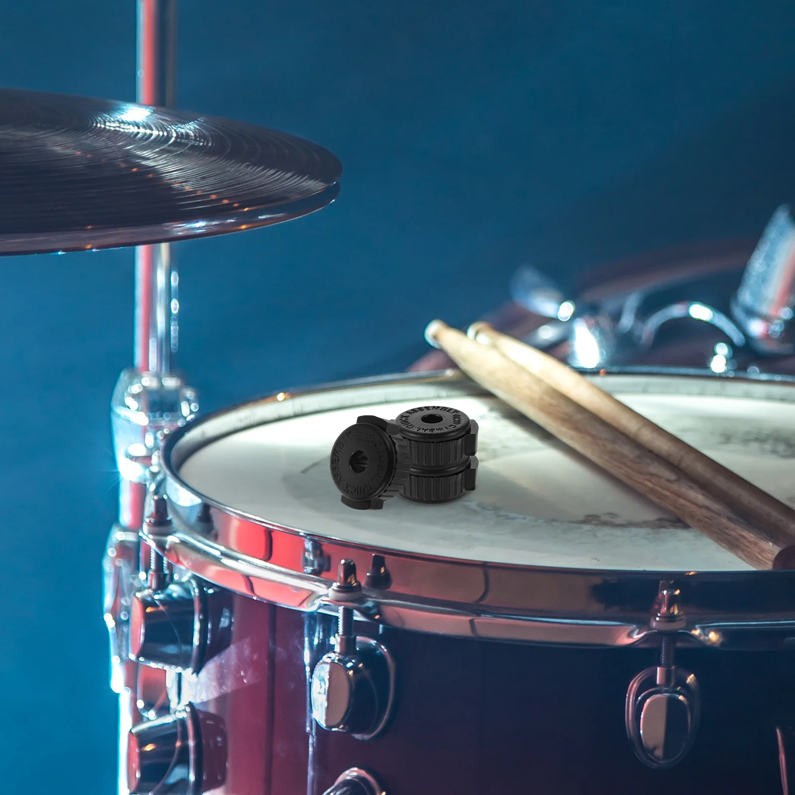 

6Pcs Sleek Black Cymbal Nuts for Professional Drum Kit Appearance and Functionality Cymbal Quick Release Mechanism