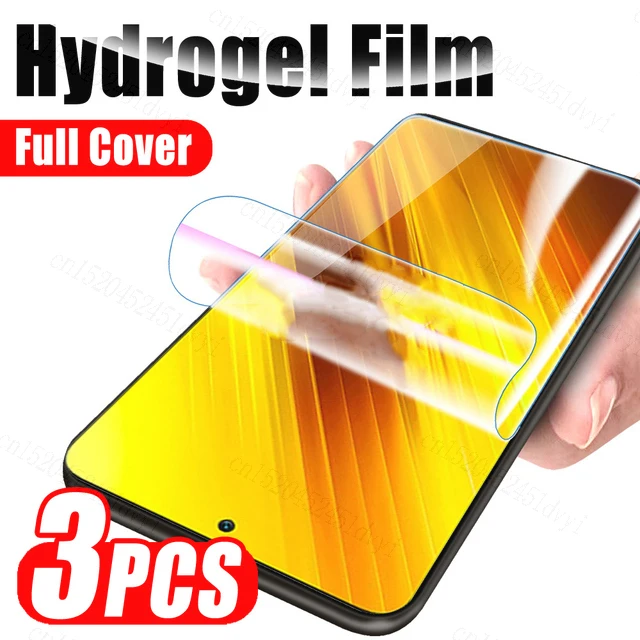 3Pcs Hydrogel Film For Xiaomi Poco M3 M4 M5 M6 Pro C40 C50 C51 C55 Screen Protector For Poco X5 X4 X3 NFC F3 F4 GT F5 Pro Film