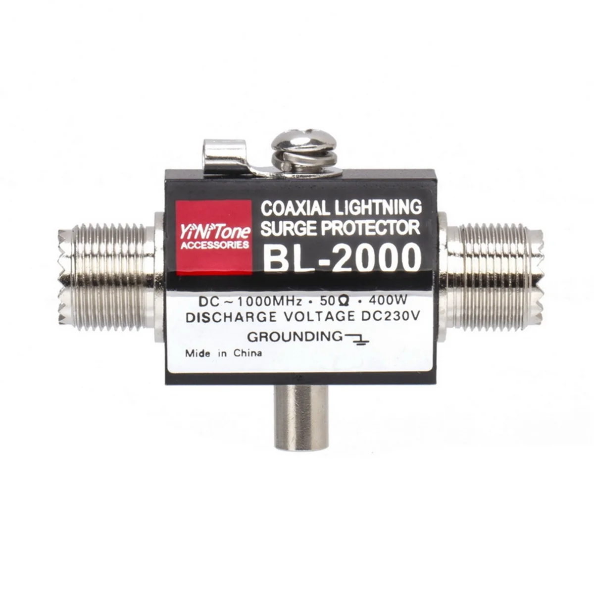 BL-2000 Coaxial Lightning Surge Protector PL259 Female to PL259 Female Coaxial Lightning Arrestor DC-1000MHz