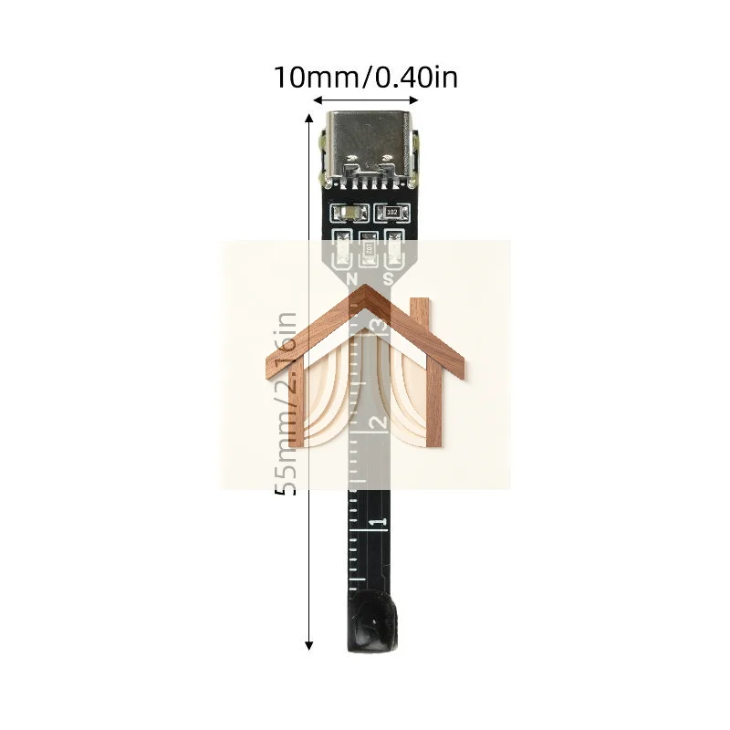 Lightweight 5V Hall Magnetic Pole Detector Module LED Indicator Magnet Polarity Tester for Electronic Hobbyists