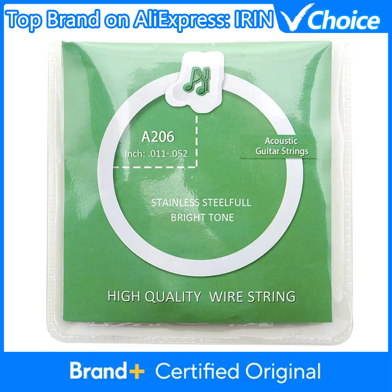 IRIN A206 سلاسل الغيتار الصوتية الغيتار الشعبي سداسية الصلب الأساسية سلسلة العالمي الصوتية الغيتار استبدال الملحقات