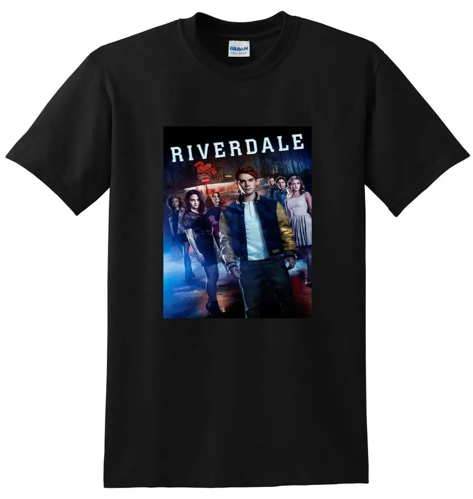 ФУТБОЛКА RIVERDALE ТВ-шоу, сезон 1, 2, 3, 4, футболка с плакатом, МАЛЕНЬКАЯ СРЕДНЯЯ БОЛЬШАЯ футболка с рисунком аниме