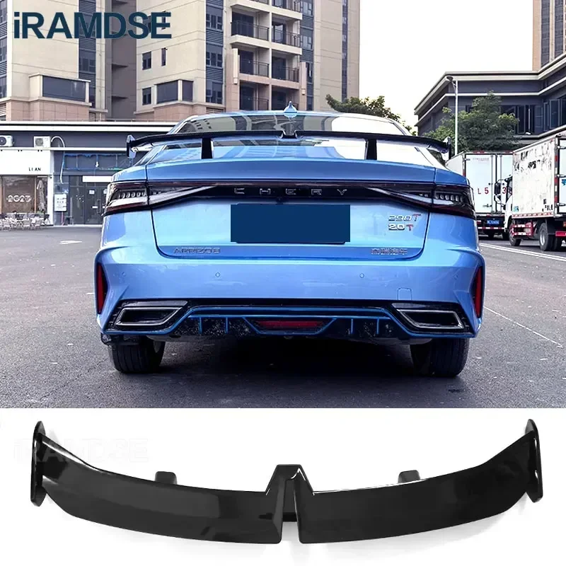 

New！ Rear Wing for Chery Arrizo 8 Spoiler 2022-2024 Type W ABS Material Glossy Black Tail Fin Accessories