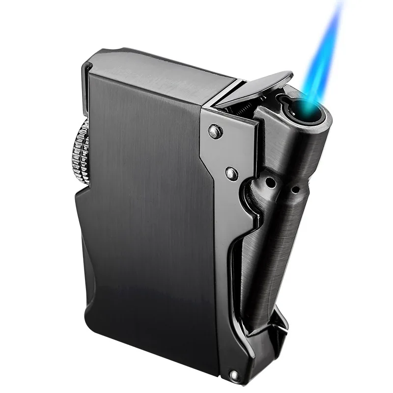 Smoking Accessories 2023 NEW Portable Metal Windproof Cigar Cigarette Lighter Gift Butane Gas Lighter Unusual Torch Lighters