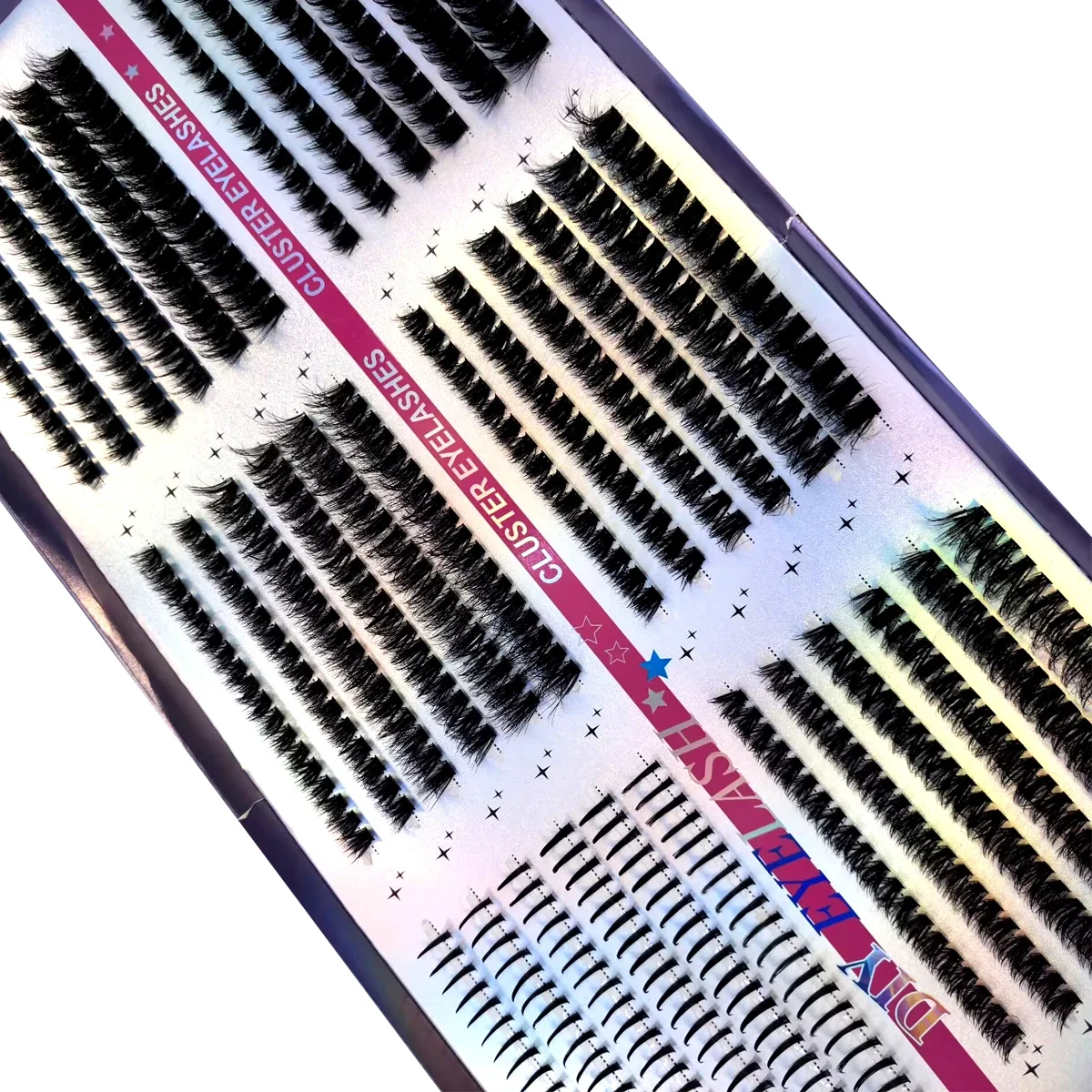 HBZGTLAD 5D Mix Flauschige Einzelwimpern-Cluster 36 Reihen Wimpernverlängerungen Falsche Wimpern DIY für Zuhause Cluster-Make-up Wimpernwerkzeuge