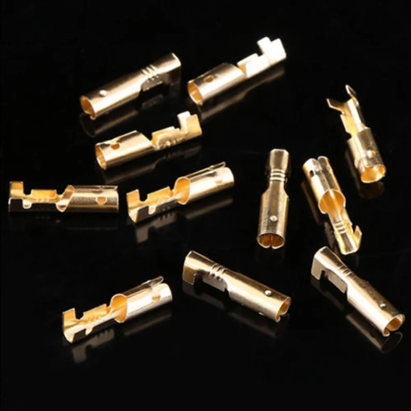 

Tin Wire Terminals Motorcycle Brass Male&Female Connectors 400PCS 3.9mm Decor Accessories High Quality New Hot