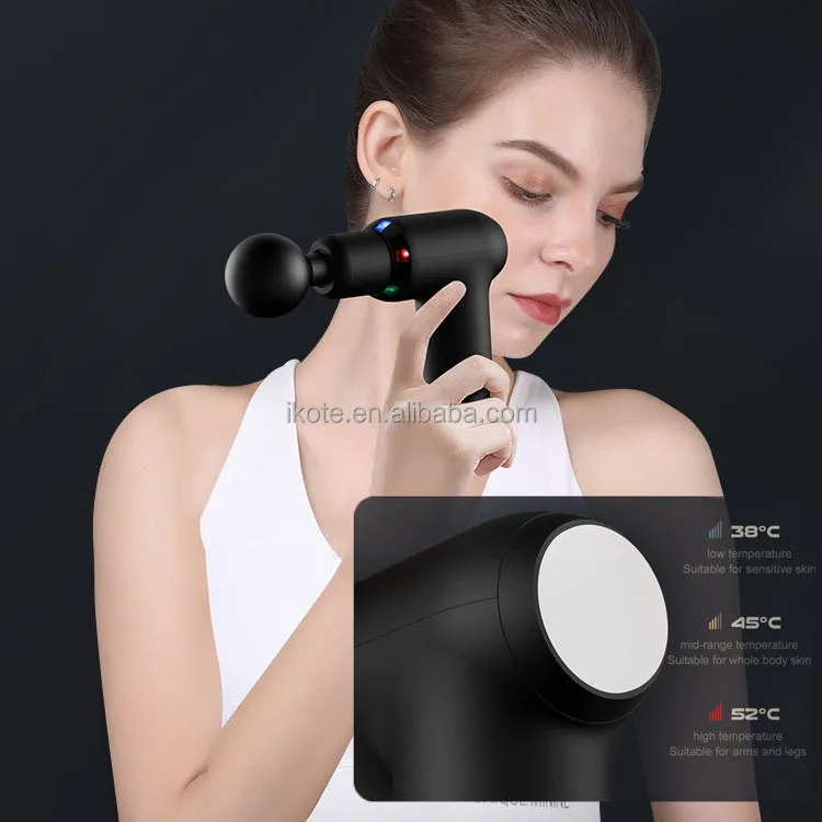Customized Logo Body Relaxation Professional Electric Fascia Cold Hot Compress Massage Gun