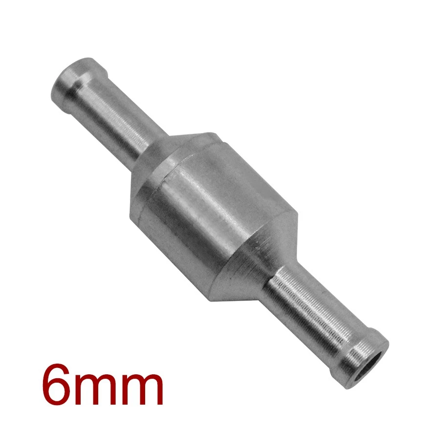 Compatible 6mm Check Valve Brake Servo Booster No Return Inline One Way Valve Non Return Valve Vacuum Hose Aluminum Valve