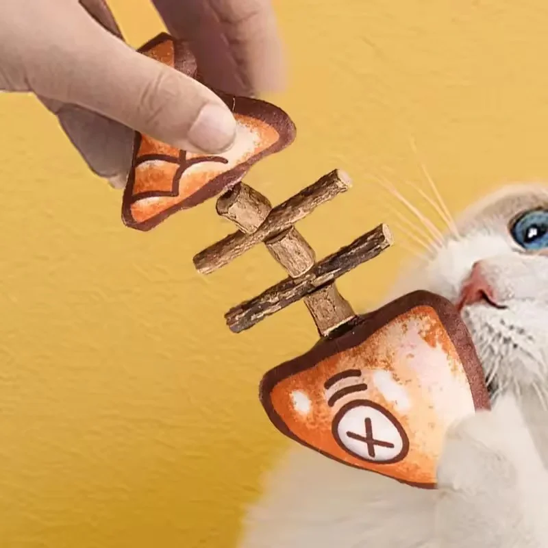 Katzen-Kauspielzeug Raupen-Katzenminze-Molarspielzeug Silvervine-Katzenspielzeug Interaktionsspielzeug Mundreinigungsspielzeug für Kätzchen Haustierbedarf Zubehör – Detail 12