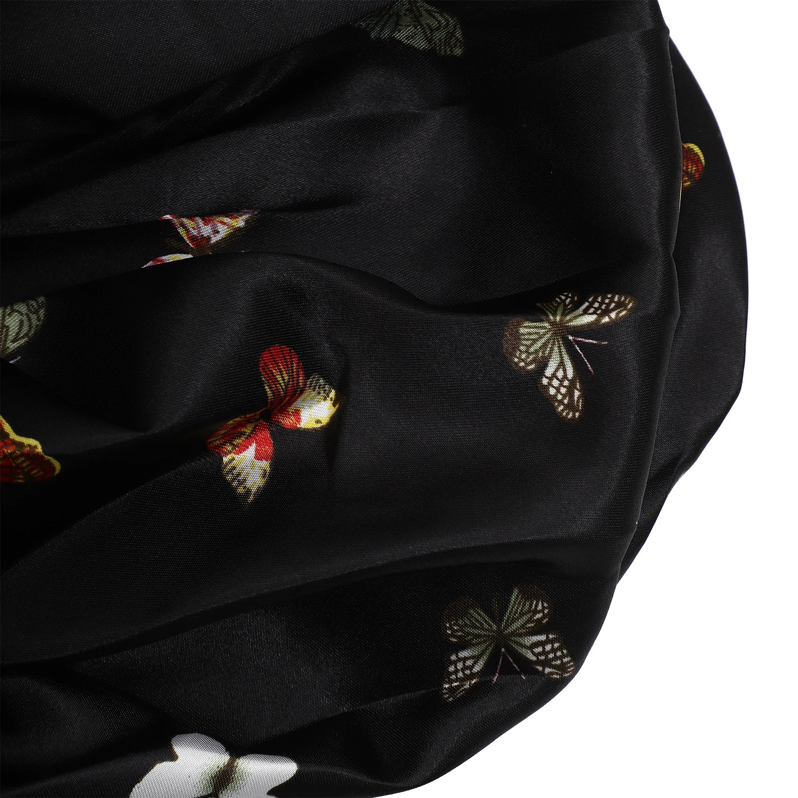 

2 Pcs Butterfly Pattern Satin Sleep Caps for Women Large Size Hair Protection Bonnets Pink Black Long Short Hair Health Care