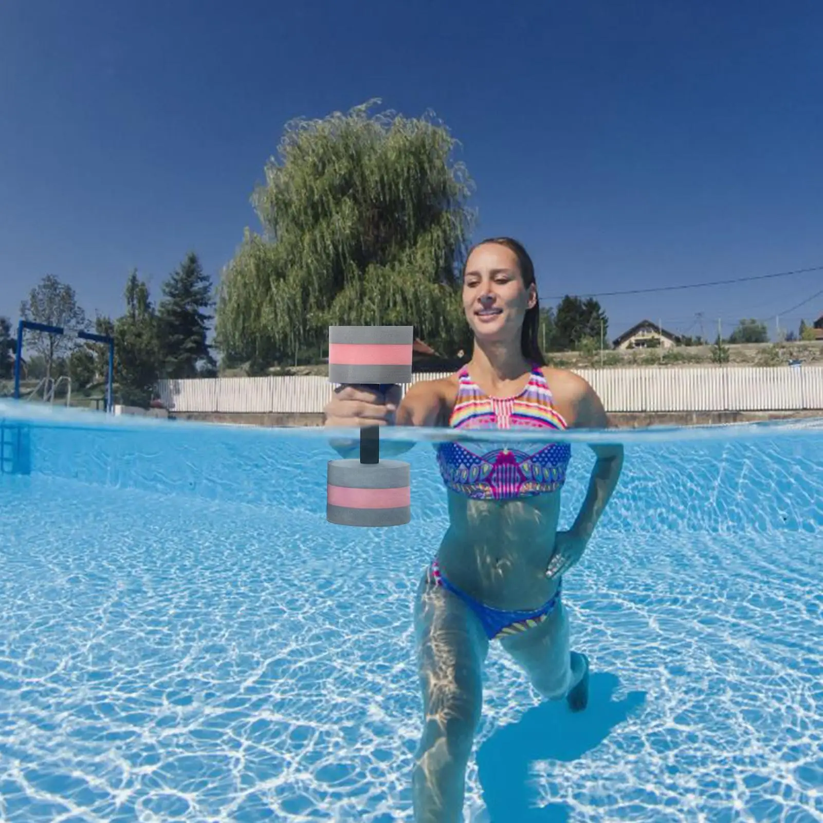 Floating Water Dumbbells EVA Foam Swim Weights Multifunctional Aqua Aerobics Exercise Gear Comfortable Fitness Equipment