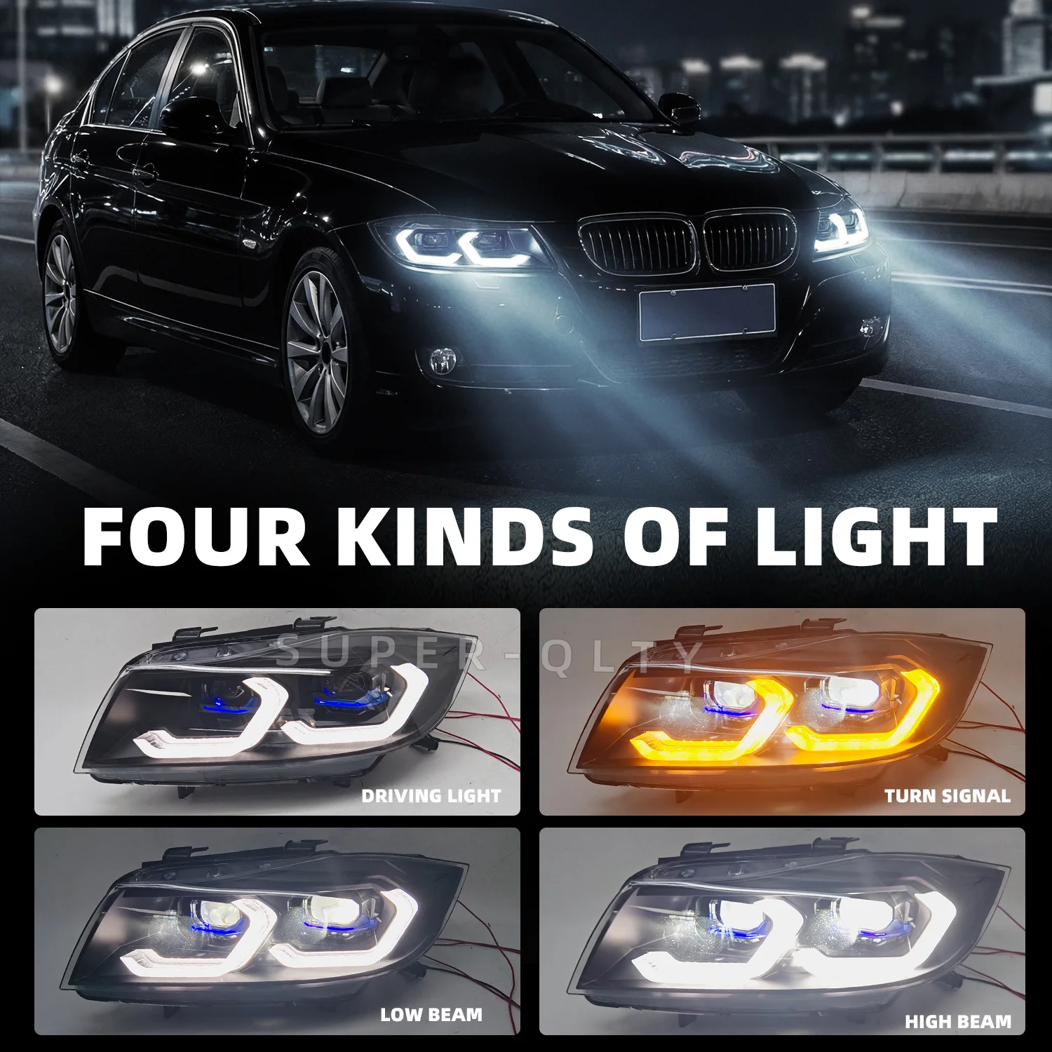 

Headlights For BMW 3 Series E90 E91 2005-2012 Head Lamp Upgraded LED Lens Headlights Assembly With Dynamic Turn Signal 2PCS