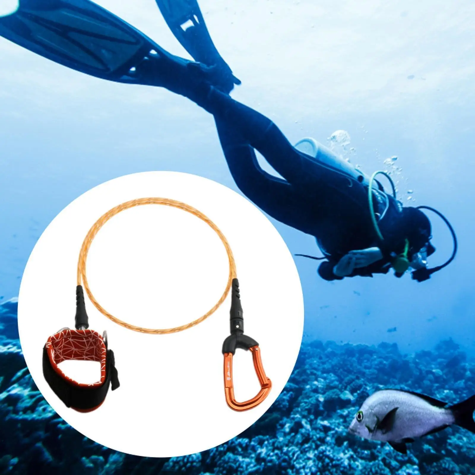 

Freediving Lanyard Leash Security Rope for Drifting Diving Underwater Sports