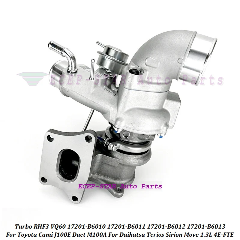 

RHF3 VQ60 17201-B6010 17201-B6011 Turbo For Daihatsu Terios J100 Sirion Move L900 For Toyota Cami J102E Duet M101A 4E-FTE 1.3L