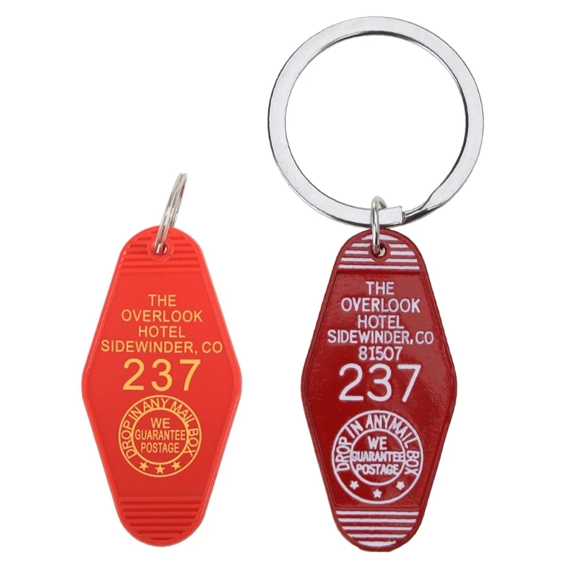 Hotel Motel Keychain Car Keyring Hotel Room 237 for Key Tag Simple Keyfob Decora