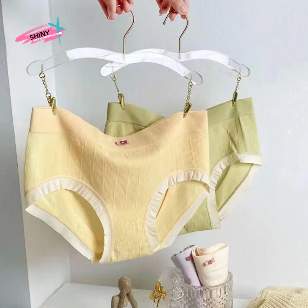 

8 шт., простые трусики со средней талией и бантом, хлопковые тонкие бесшовные трусы с промежностью, нижнее белье, трусы, нижнее белье для женщин, подарки