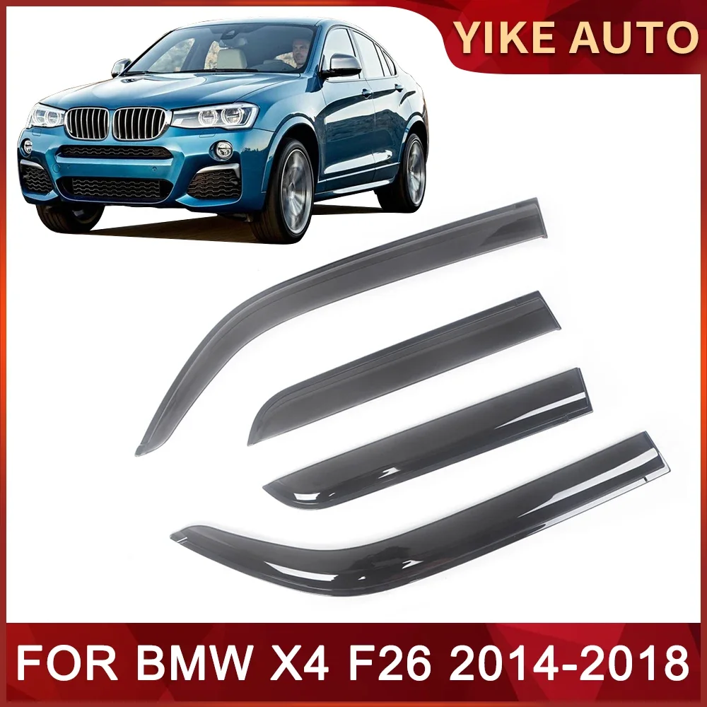 

Козырек Оконный Для BMW X4 F26 2014-2018, ветрозащитный козырек для двери, ветрозащитный козырек от солнца и дождя, ветрозащитные дефлекторы для боковых окон, автомобильные аксессуары