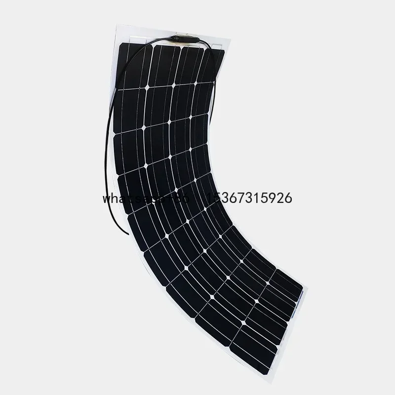 

Manufacturer direct supply 100W flexible single crystal panel solar panel module high conversion solar fan with solar panel