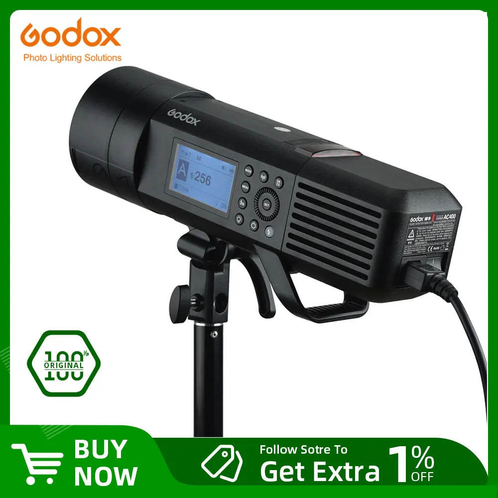 Godox AC400 AC Power Unit Source Adapter with Cable for AD400PRO Outdoor Flash