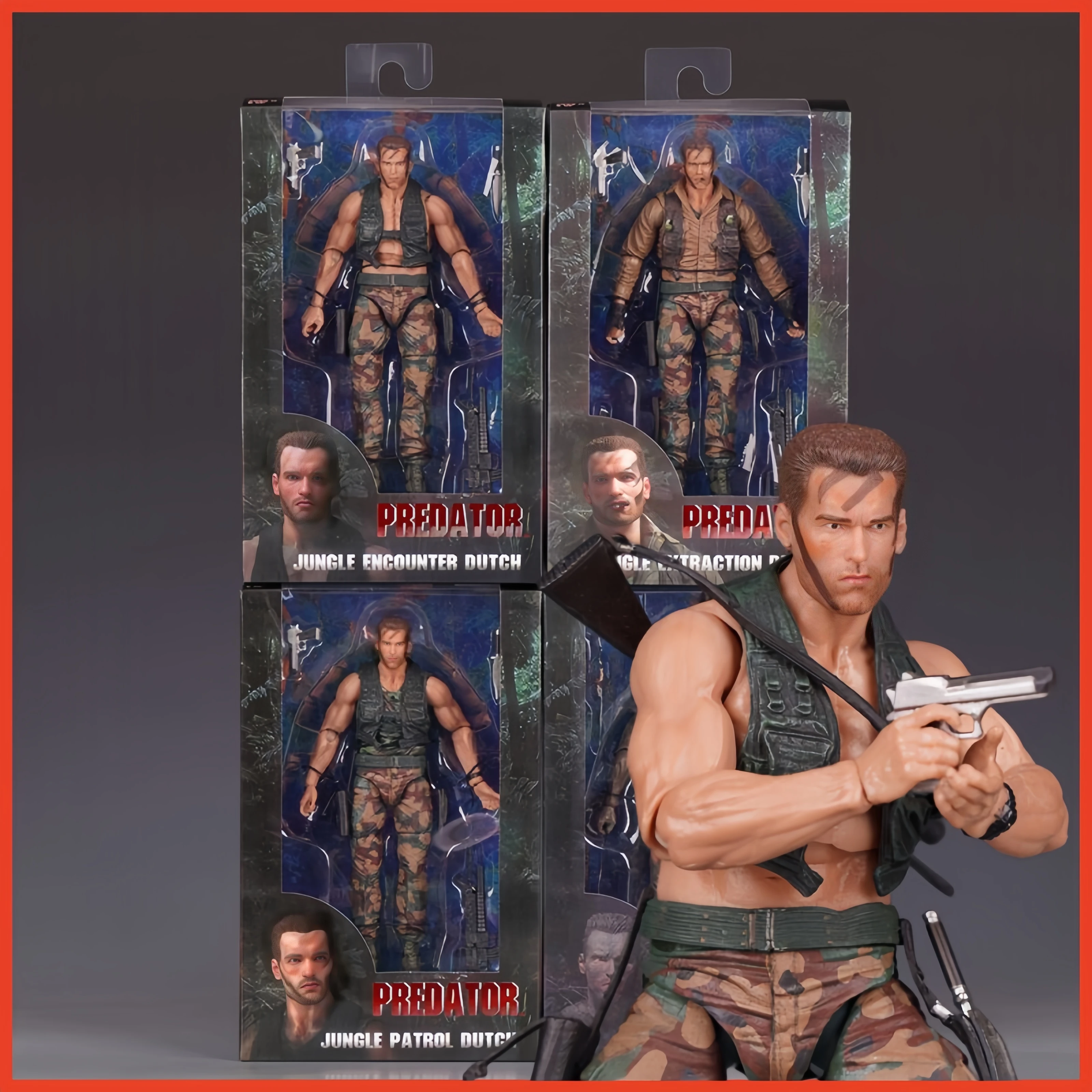

В наличии: Фигурки NECA Predator 30th Anniversary Jungle Encounter Dutch Extraction, Dutch Patrol, Dutch Disguise, Dutch Ko