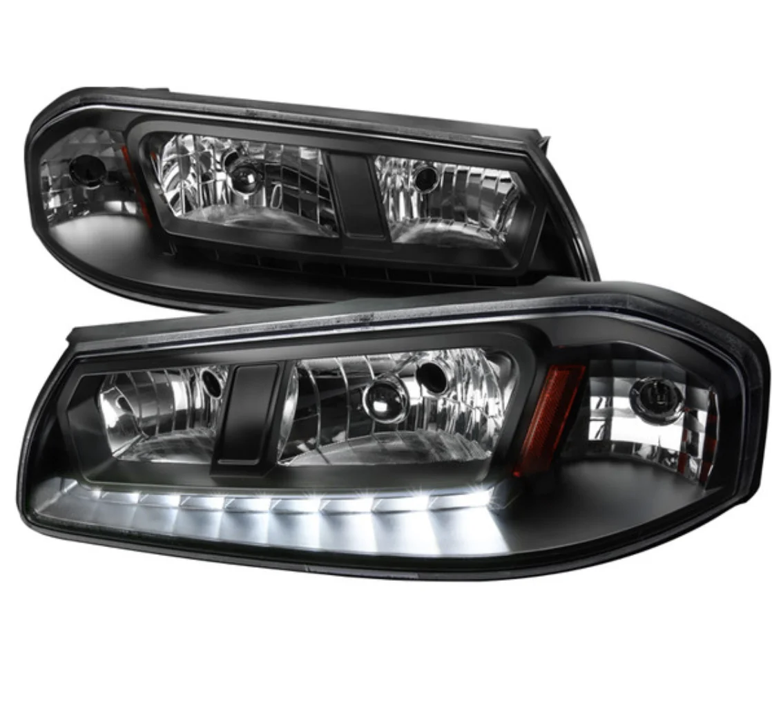 Hot-selling Front Light Crystal Headlights w/ SMD LED Light Strip  For 2000-2005 Chevrolet Impala (Black/Clear)