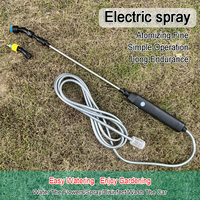 Stainless Steel Telescopic Watering Gun Electric Spray Fine Atomization Adjustable Home Gardening Water Gun for Farm And Orchard