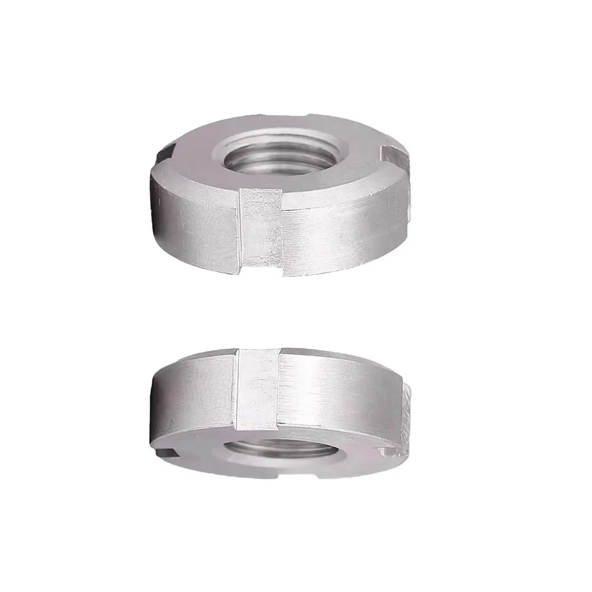 

Stainless Steel Slotted Round Nuts Locknuts with Fine P2.0 Thread GB812 M24-M 50