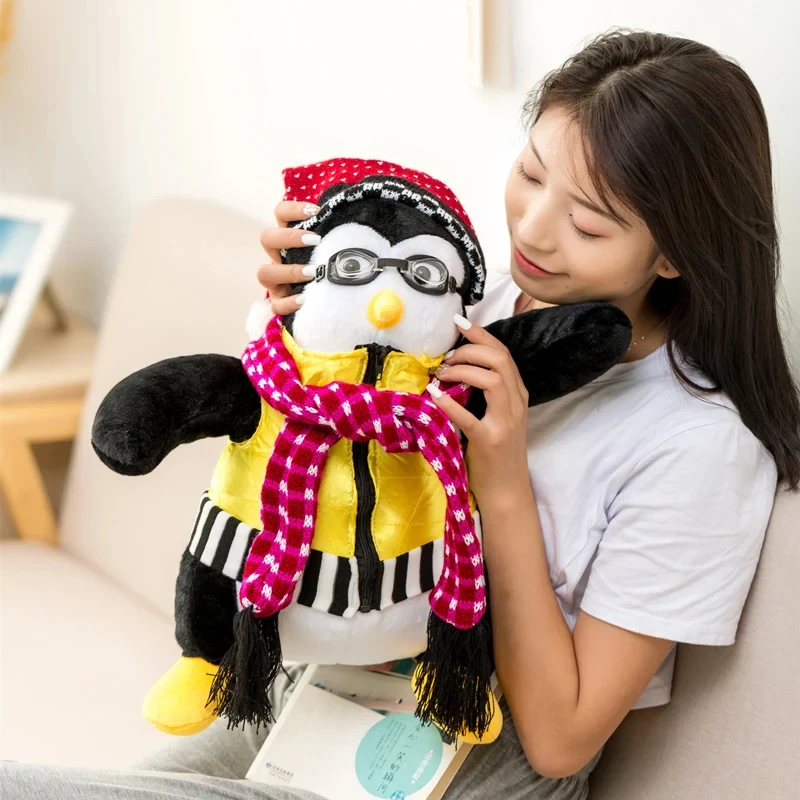 2Sizes Friends Joey\'s Friend Hugsy Plush Toys Cute Penguin Rachel Stuffed Dolls Toys for Children Kids Birthday Christmas Gift