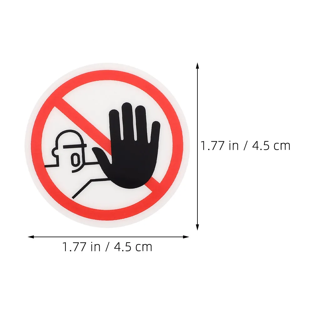 4Pcs Do Not Touch Safety Warning Sticker Set Adhesive Caution Decals for Steel Glass Metal Walls Machines Equipment High