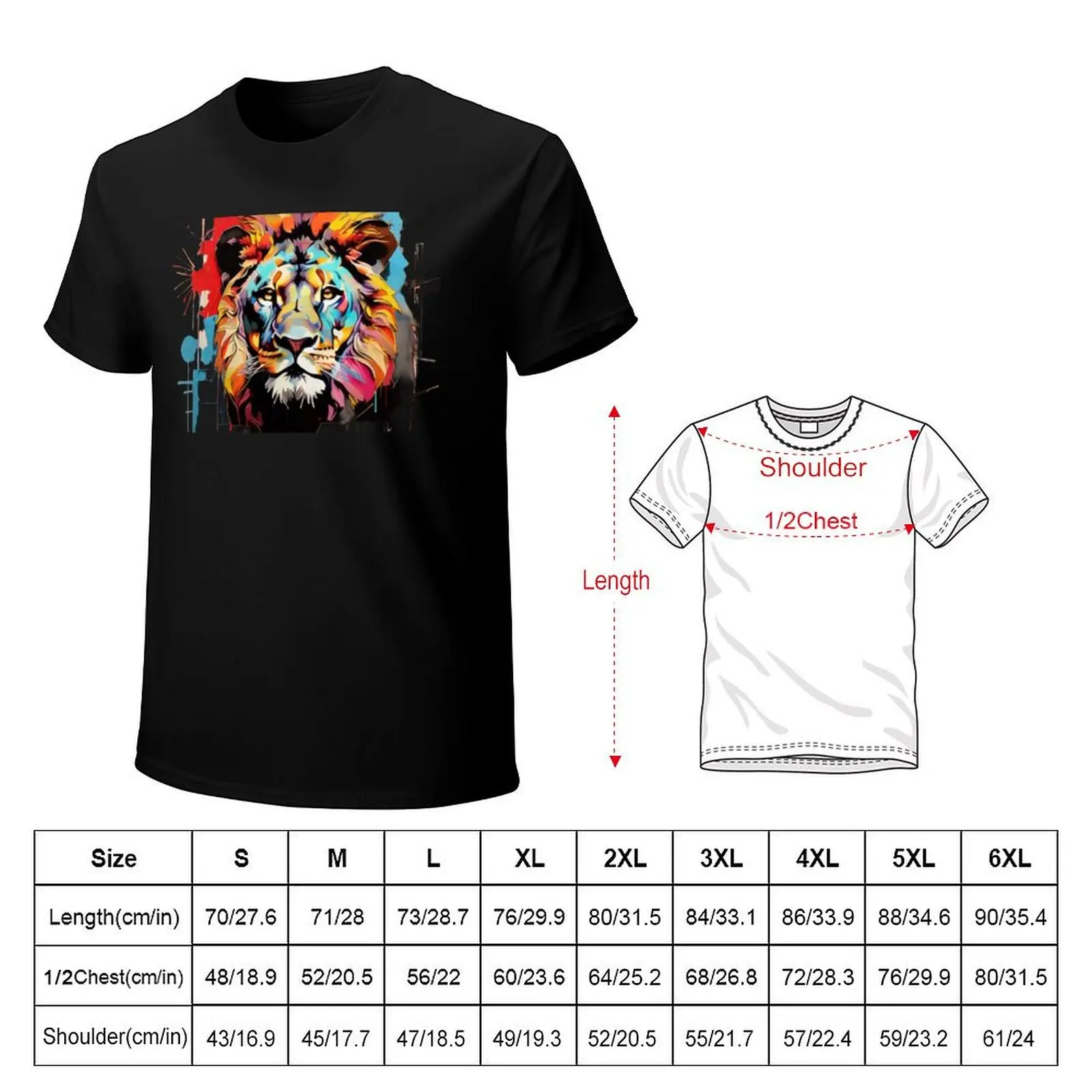 Vivid Fauve: A Pop Art Odyssey T-Shirt Plus Size Simple Casual Top