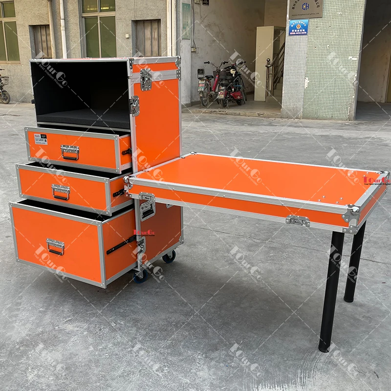 Estojo para impressora Flight Zone Deluxe com 3 gavetas e rodízios e mesa lateral