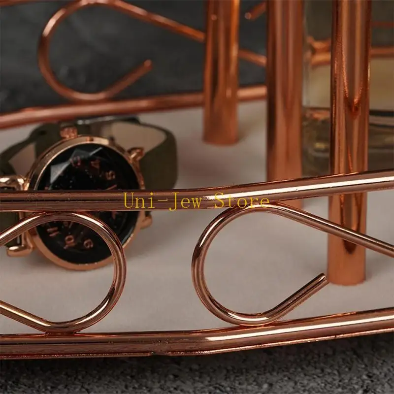 40 جيجابايت 3 الطبقة ارتفع الذهب عرض موقف القرط أساور الساعات تخزين معلق انفصال منصة عرض مجوهرات لاستخدام جامع #4