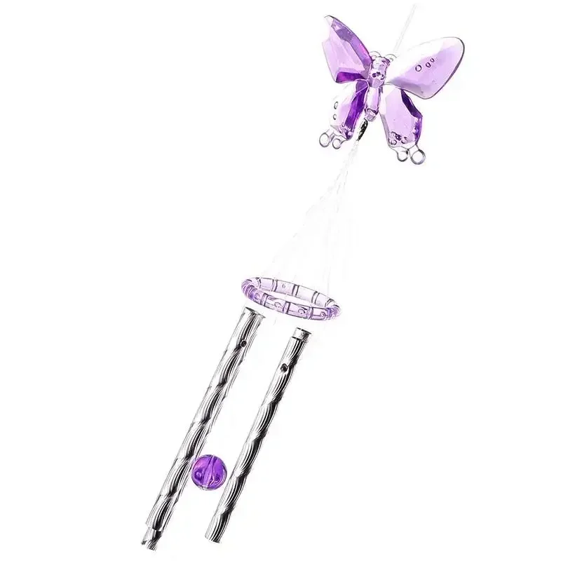 YTOM Yard Wind Chime Butterfly Garden Home Decor Metal Tubes Outdoor Ornament Healthy Smooth 40cm Plastic Necessary