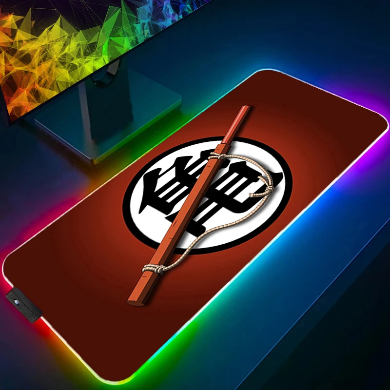 

RGB Large Mouse Pad dragon ball Gamer Keyboard LED Mousepad Pc Computer Desk Mat Gaming Pad Backlight Anime Mouse Mats For LOL
