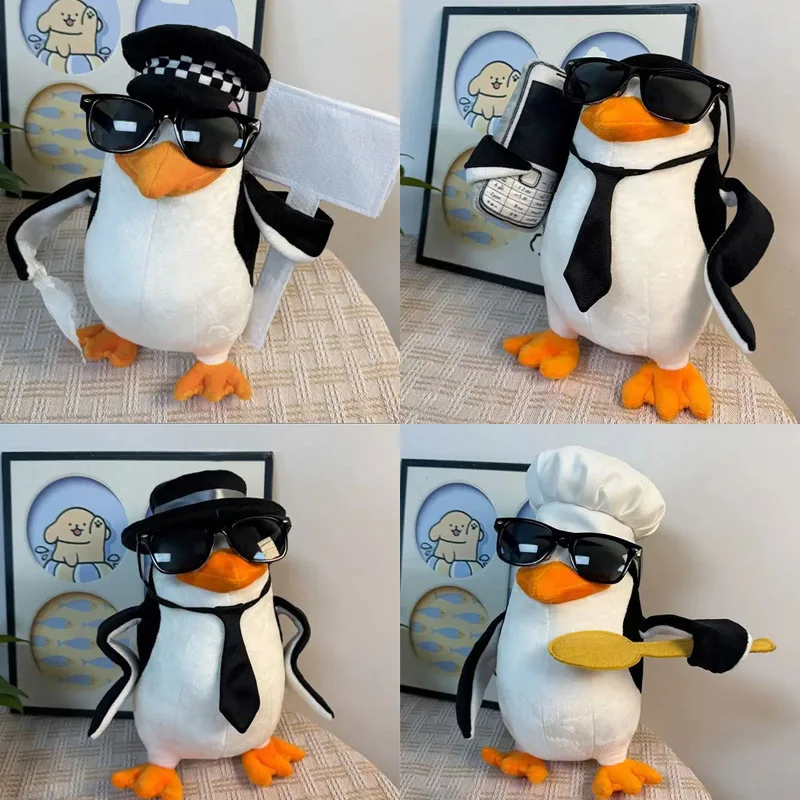 

2026 Funny Penguin Academic Plush Hot Penguin Memes Plushie Cute Home Stuffed Decor Pillow Doll Toy Children's Gift For Kids