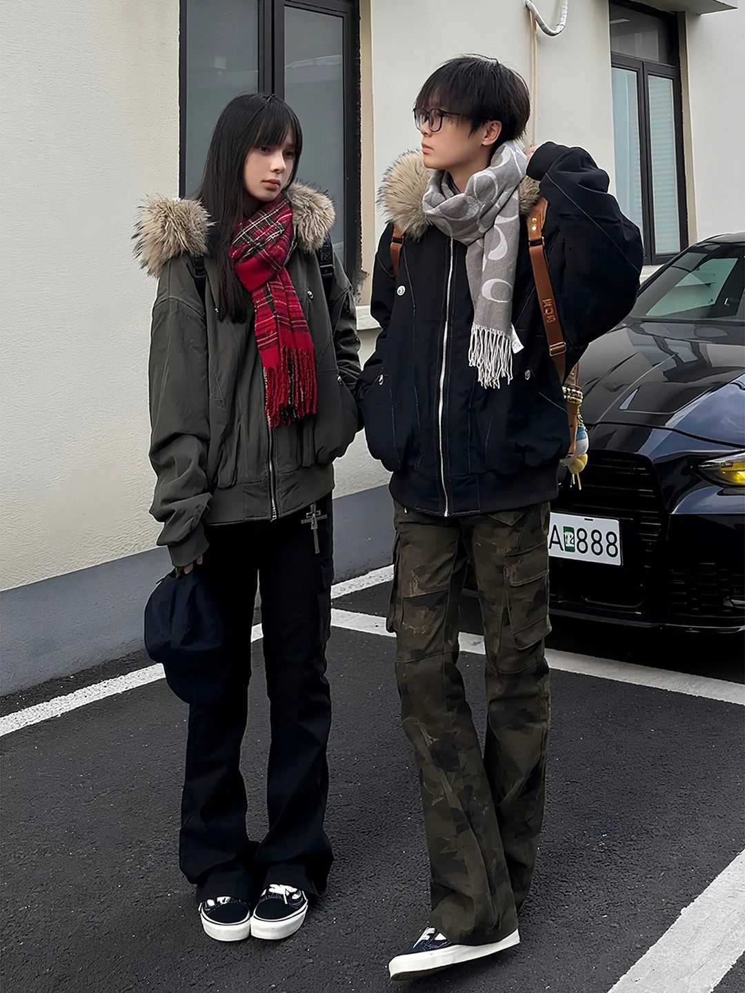 

Утепленная парка с большим меховым воротником для мужчин и женщин, теплая хлопковая куртка, молодежная модная зимняя верхняя одежда