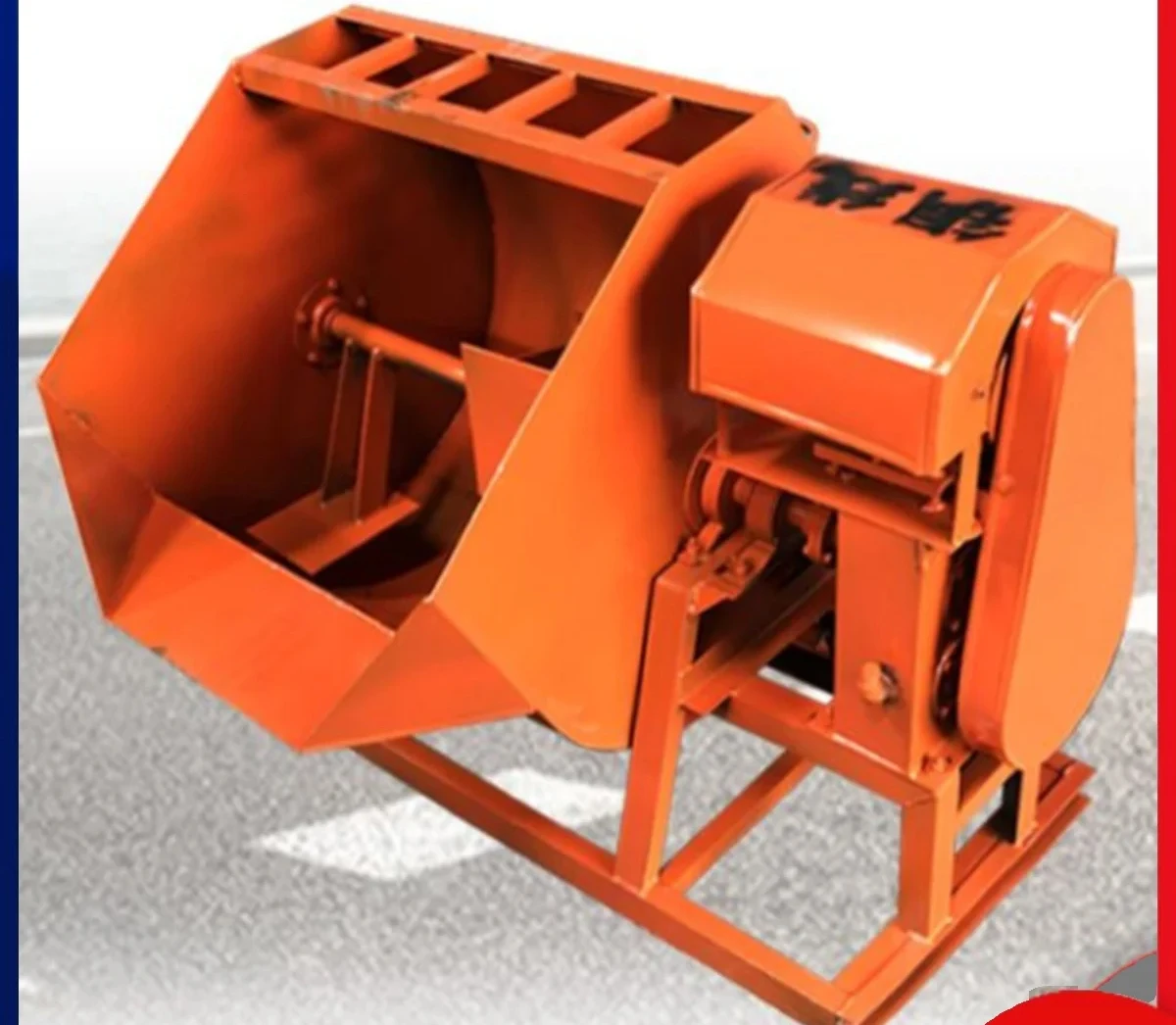 Mortar mixer Concrete horizontal cement feed mixer Small household industrial construction machinery mixer