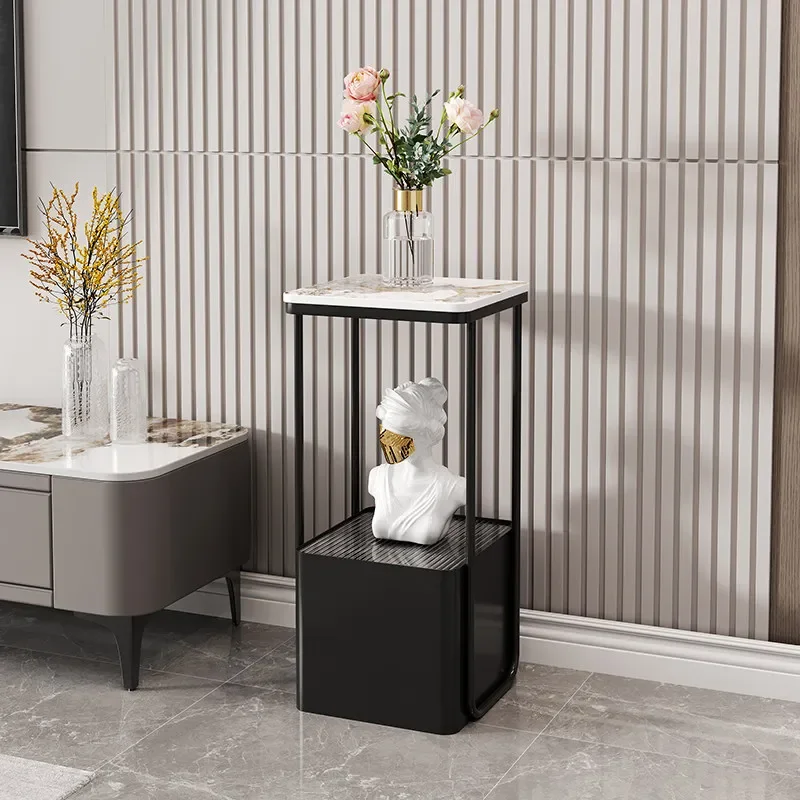 Cream Style Metal Shelf 2-Tier Durable Flower Stand Stable Study Decor Living Room Floor Storage Rack for Home Organization