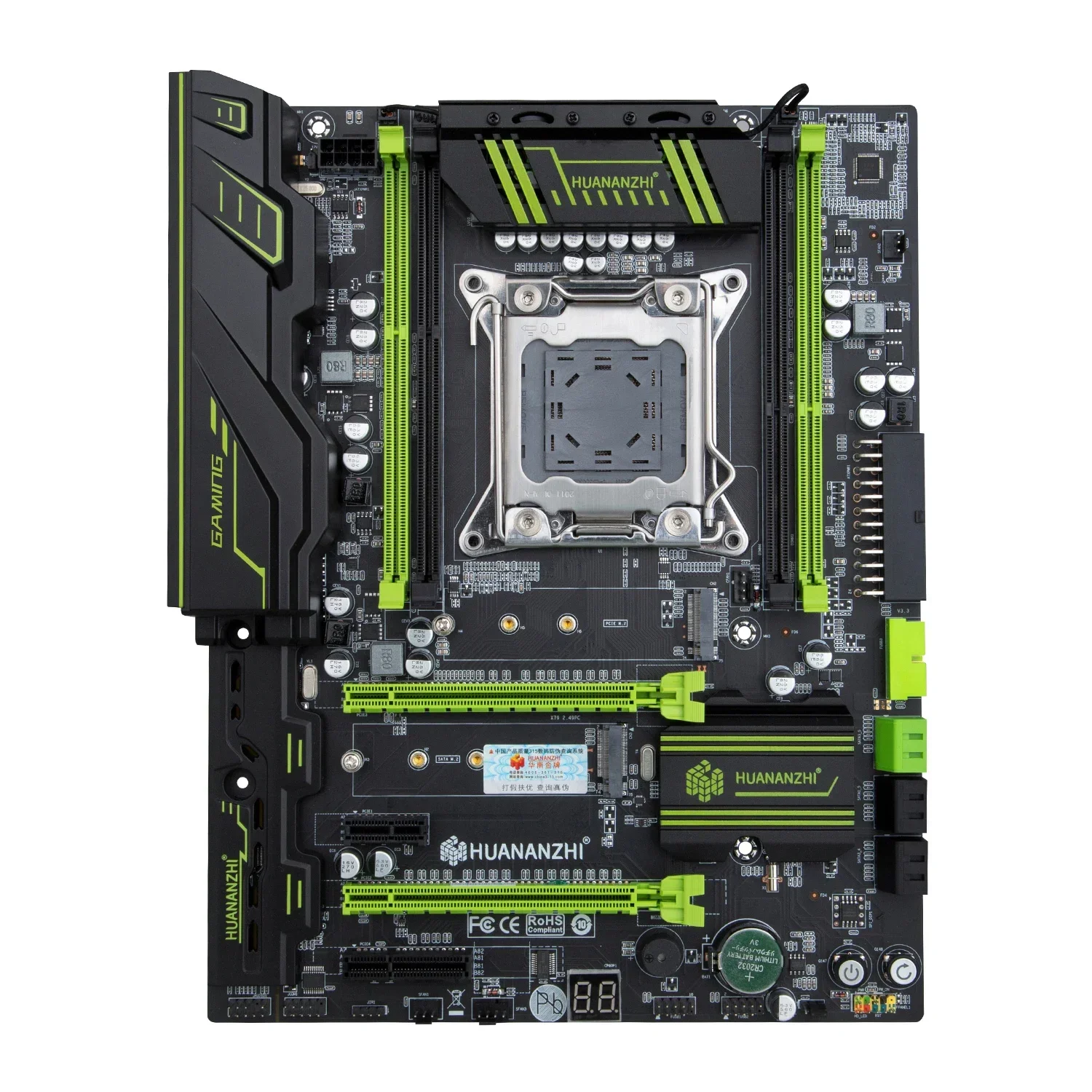 HUANANZHI X79 GREEN LGA 2011-3 XEON X79 Motherboard support Intel E5 2620 2640 2650 2680 2690 V1 V2 REG ECC DDR3 Memory nvme