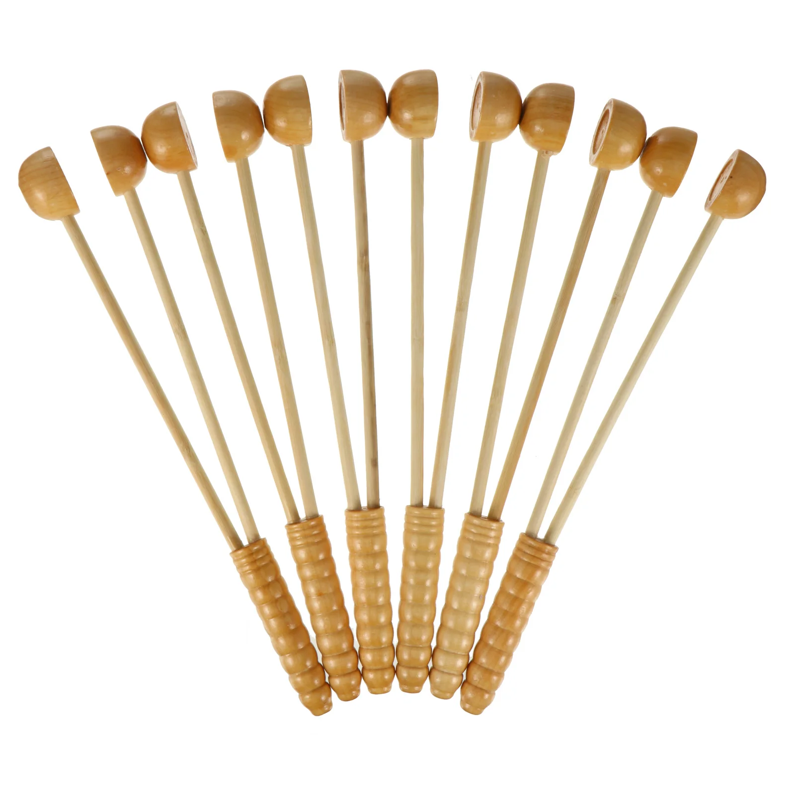 

6pcs Wooden Body Massager Back Shoulder Knob Meridian Massage Elder Wood Hammer Home Office Travel Relaxation Therapy Tool