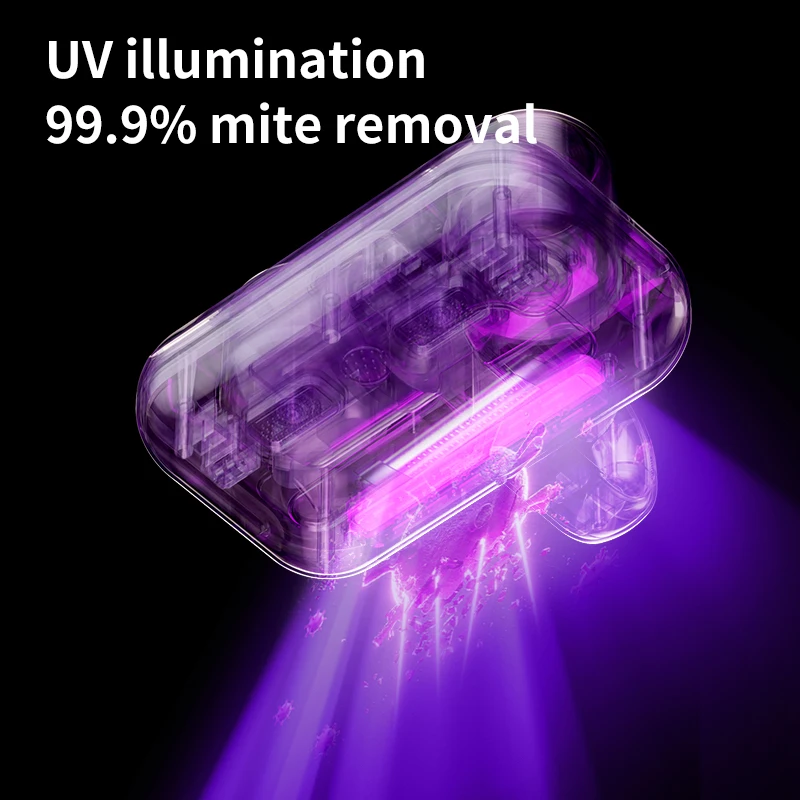 Household Handheld Wireless UV 2-Speed Powerful Vacuum And Mite Removal Device, Suitable For Pets, Cars, Clothes, And Plush Toys