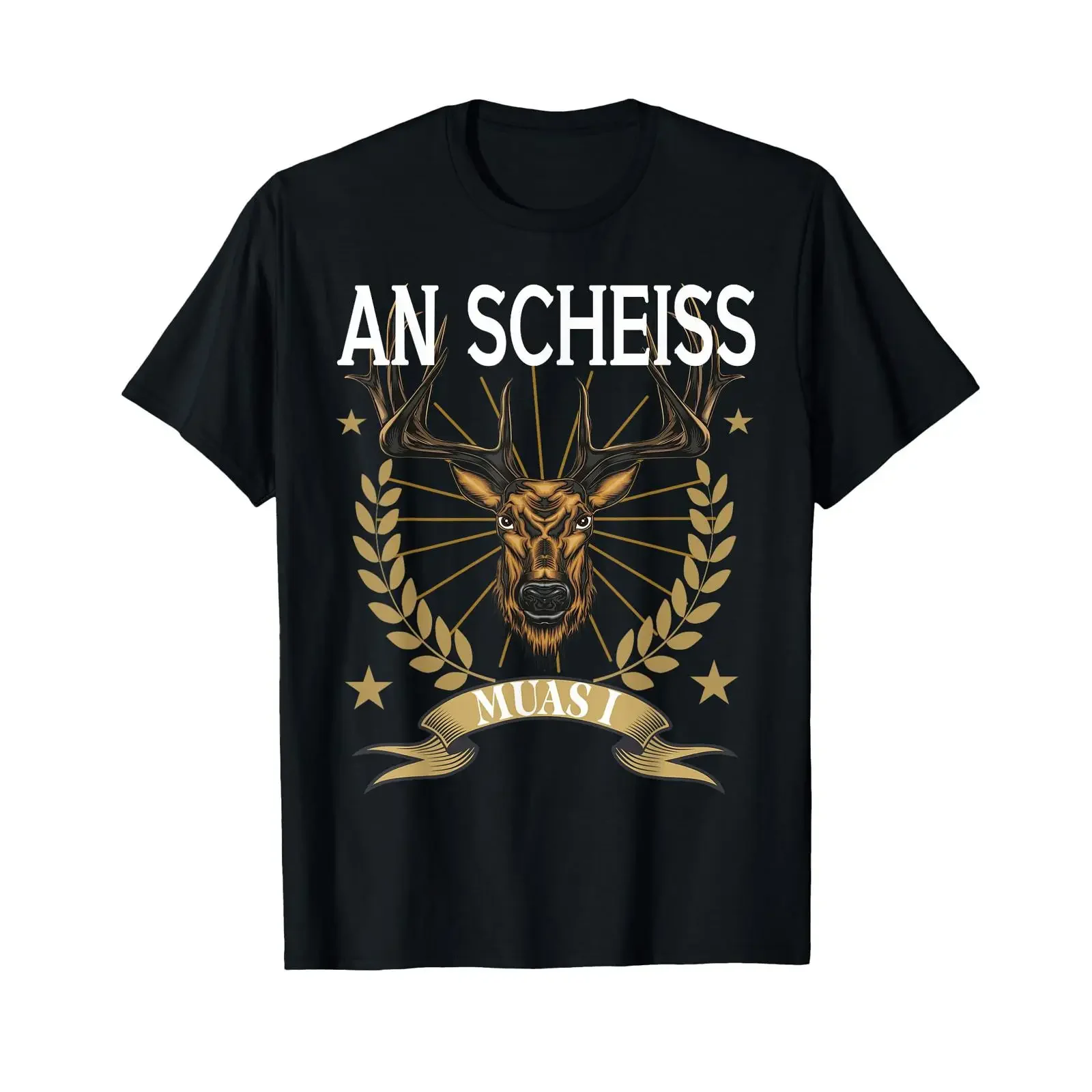 An Scheiss muas i Hirsch muass Grantln Bavarian Grantler T Shirt vintage Washed graphic fashion Unisex Breathable Casual