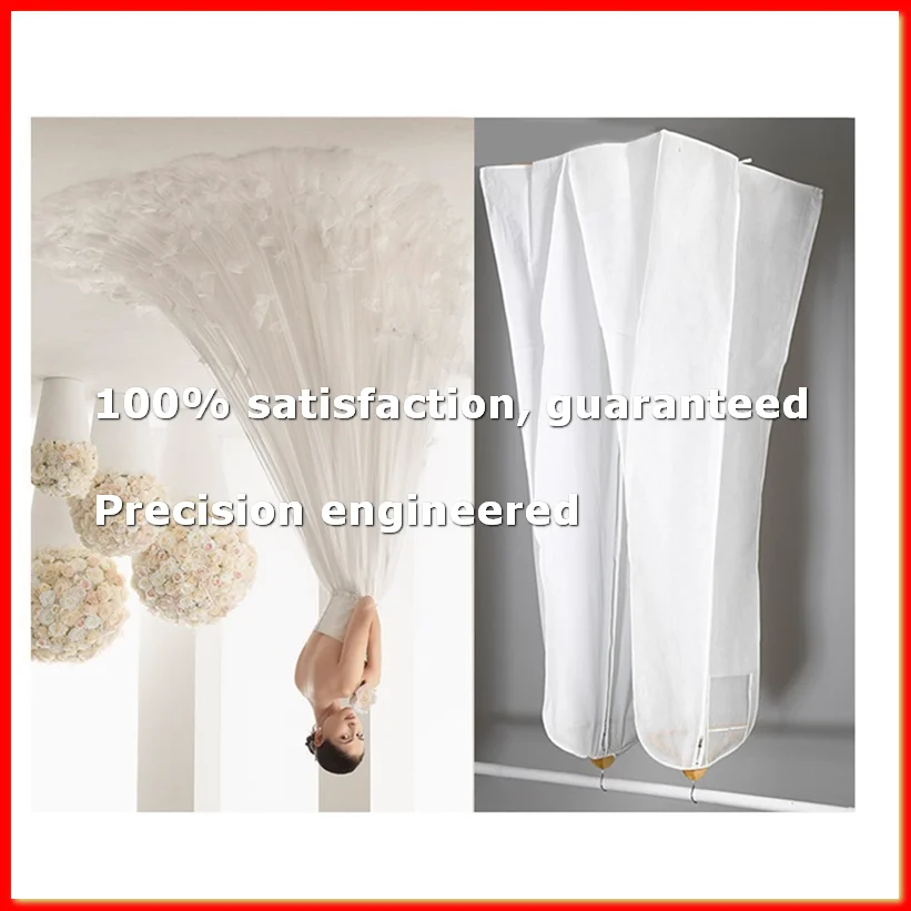 

Long Wedding Dress Bag Cover Evening Dress Dust Cover Bridal Garment Storage Bag Nonwoven Wedding Dress Dust Cover White-A79M