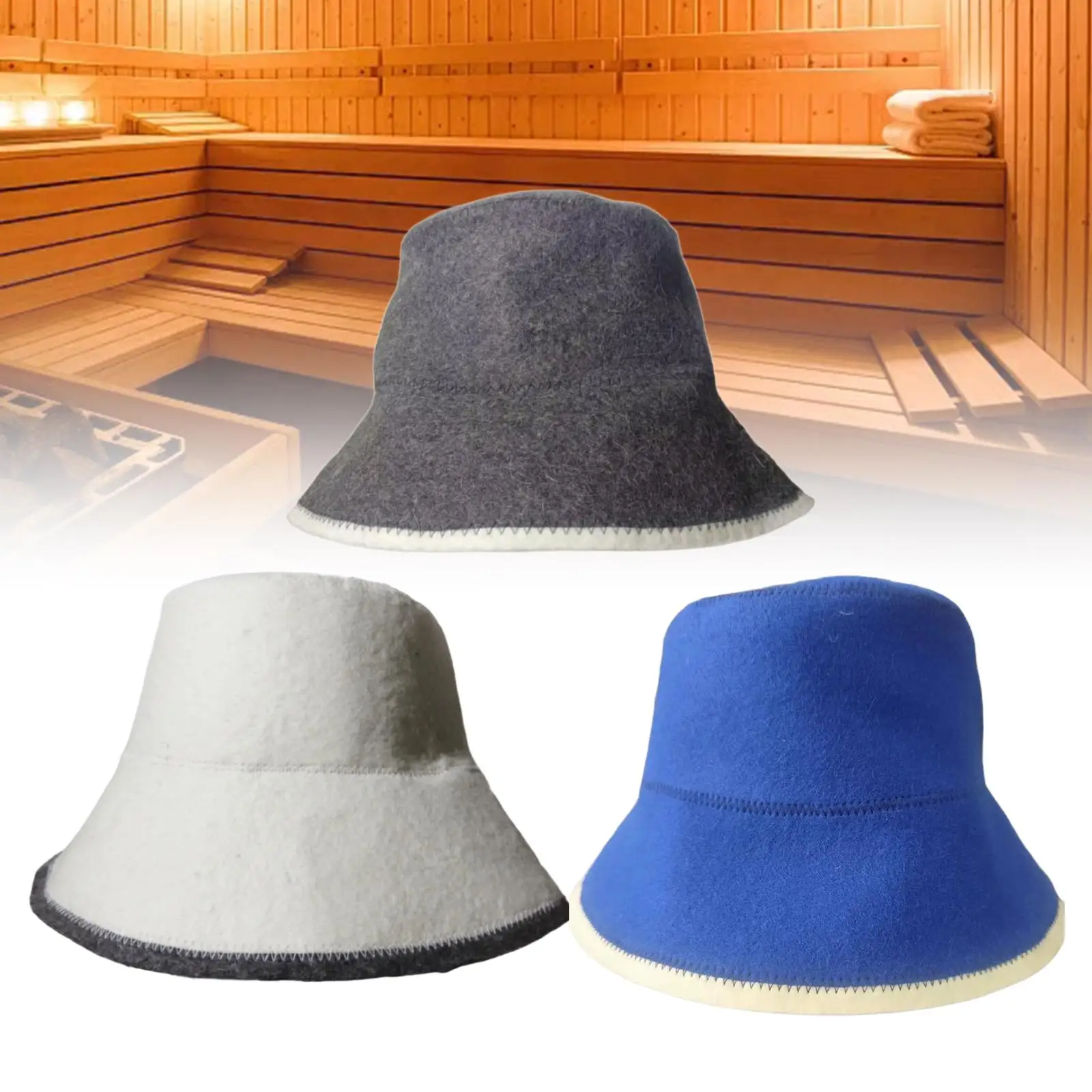 Hat for Sauna Russian Bath Hat Accs Head Protect Felt Cloth Portable Cap for