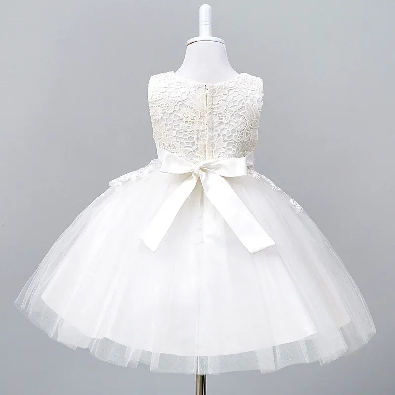 0-10Years Toddler Baby Tutu Dress White Ball Gown Party Stage Princess Dresses Bridesmaid Flower Girl Clothes Vestido Infantil