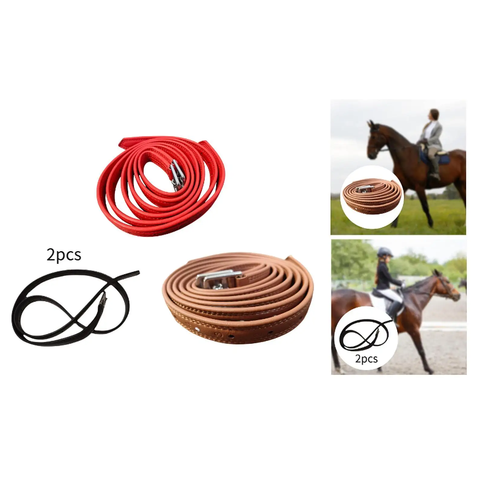 

2 Pieces Stirrup Leathers Soft 1.4 M Length Supplies Premium Equestrian Gear